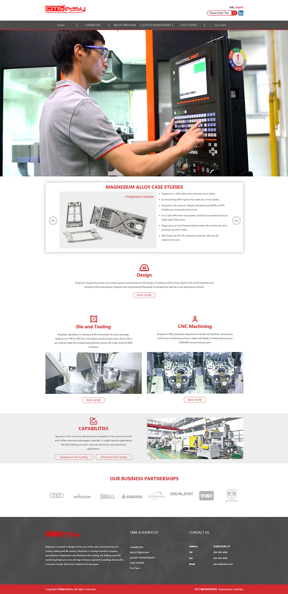 非常適合外貿(mào)機(jī)械制造五金的網(wǎng)站模板，響應(yīng)式設(shè)計(jì)的企業(yè)模板，自適應(yīng)多客戶端布局設(shè)計(jì)。